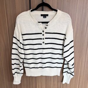 Sanctuary Cream and Black Striped Sweater